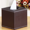 10H4     custom branded Leather tissue box