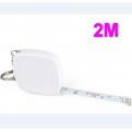 10A5-A white color tape measure square mini plastic 2 m cute little steel tape ruler key ring