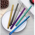 30B04 Personalised Metal Straws Colourful 304 stainless steel Straw Size: 215x6mm