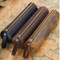 10J15 branded top quality retro ture leather pencil case
