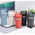 Z63 304 stainless steel coffee cup fashion business car water cup double lid portable vacuum insulated cup
