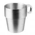 Z68 300ml Stainless steel double coffee cup stainless steel handle insulated coffee cup