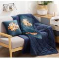 30G03 Branded quality Thickened folding crystal coral fleece dual-use pillow quilt sofa nap cushion blanket