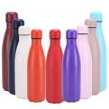 Z02-500-B Branded 500ml Vacuum insulated plastic paint finish sport bottle