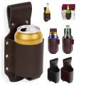 H28 Outdoor portable leather waist hanging beer case