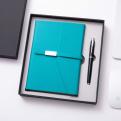 10T20B Premium lake blue 2pcs/set Metal pen & note book gifts sets