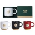 E69-1 Branded  ceramic mugs with Bronze stamp with logo