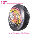 A01-A     13" + multi Gradient color printing auto PU leather spare tyre/wheel cover