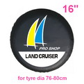 A04     16" + Screen printing auto PU leather spare tyre/wheel cover