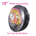 A06-A     18" + multi Gradient color printing auto PU leather spare tyre/wheel cover