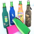 H12 promotional  printing 375ml bottle beer cooler with zig zag stitched seam for side