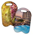 H14 full color Printing 2 red wine bottle bag with 3mm thickness