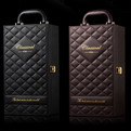 PR11 Premium branding 2 bottle red wine soft leather gift box sets