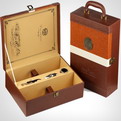 PR14 Senior custom 2 bottle red wine soft leather gift box sets