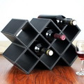 PR22 branding leather wine gift display rack