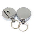 QM80    High rebound retractable wire rope key ring anti-lost security keychain  easy to pull buckle
