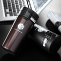 Z09 Custom new bouncing  insulated coffee cup 304 stainless steel creative business auto bottle 380ml