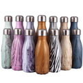 Z16 Wood coke bottle thermos bottle 304 stainless steel creative bowling sports water bottle  260ml