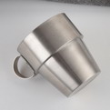 Z38 Stainless steel double coffee cup stainless steel handle insulated coffee cup
